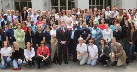 Dr. Kerwin with staff alumni